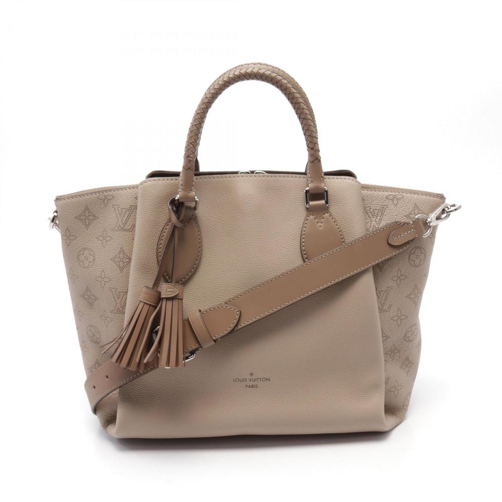 LOUIS VUITTON Haumea Handbag leather Mahina beige